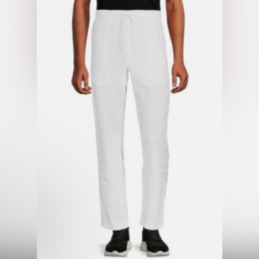 Saks Fifth Avenue Regular Fit Linen Blend Casual Pants NWT